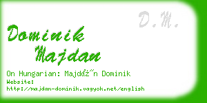 dominik majdan business card